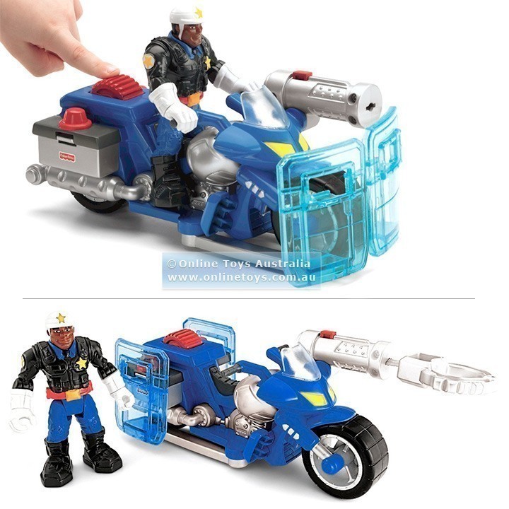 Fisher Price - Rescue Heroes - Jake Justice & Motorcycle