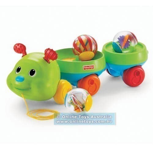 Fisher Price - Roll-a-Rounds - Pull and Spin Caterpillar