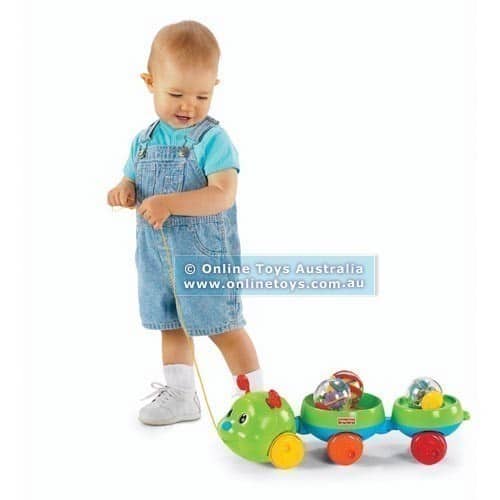 Fisher Price - Roll-a-Rounds - Pull and Spin Caterpillar