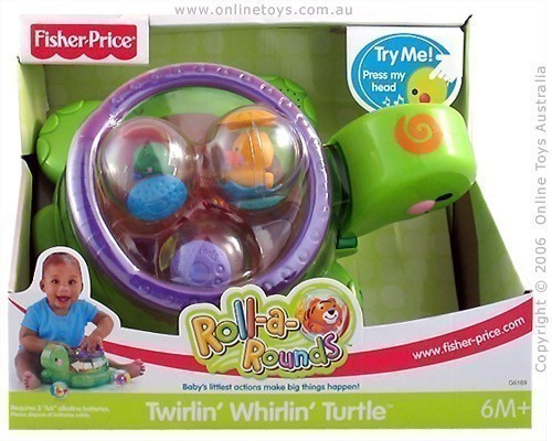Fisher Price Roll-a-Rounds - Twirlin Whirlin Turtle - Box