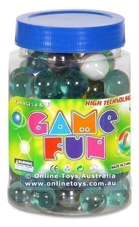 Fun Game Jar of Marbles - 68 Marbles