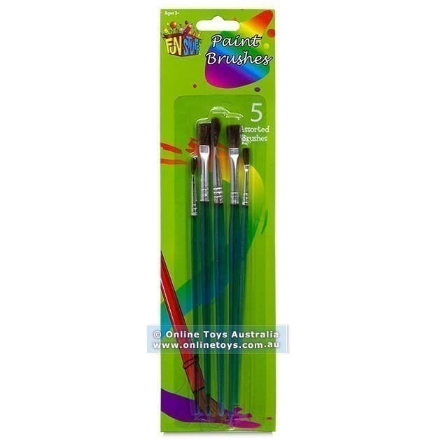Fun Stuff - Assorted Paint Brushes - 5 Pack