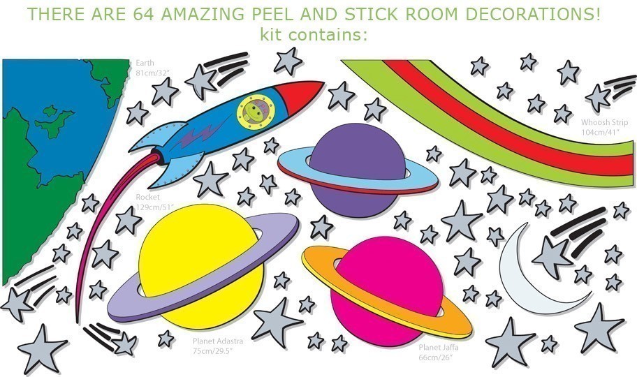 FunToSee Room Make Over Kit - Outer Space Contents