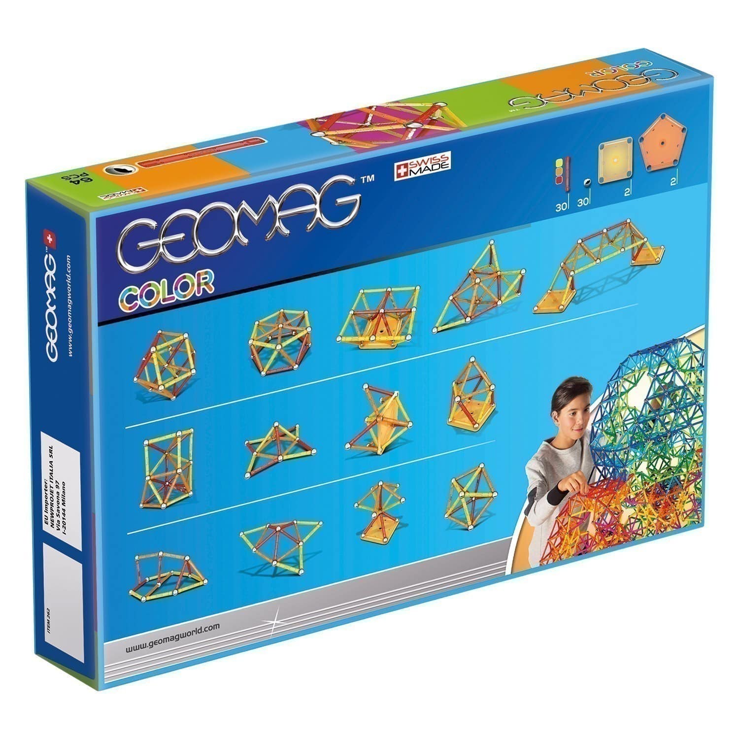 Geomag - Colour - 64 Piece Set
