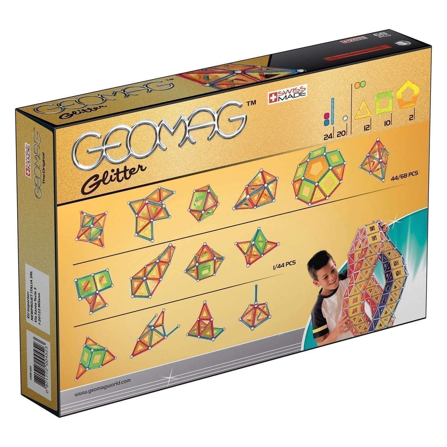 Geomag - Glitter - 68 Pieces