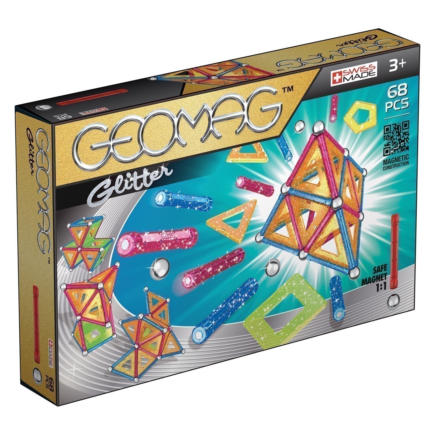 Geomag - Glitter - 68 Pieces