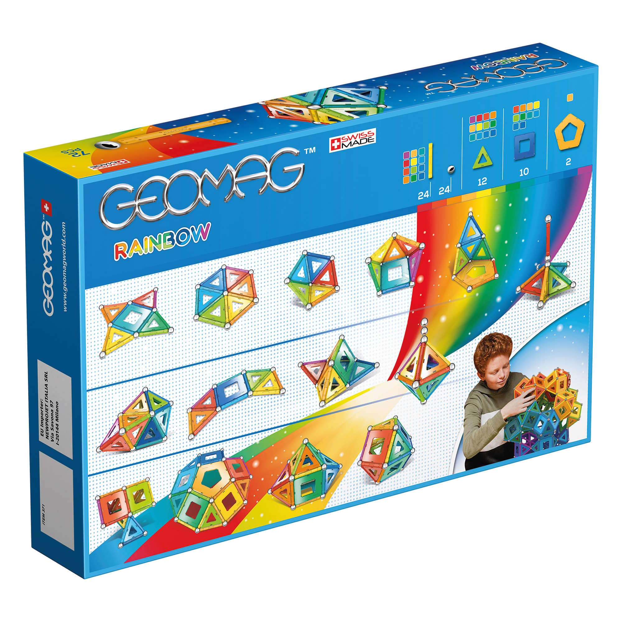 Geomag - Rainbow - 72 Piece Set