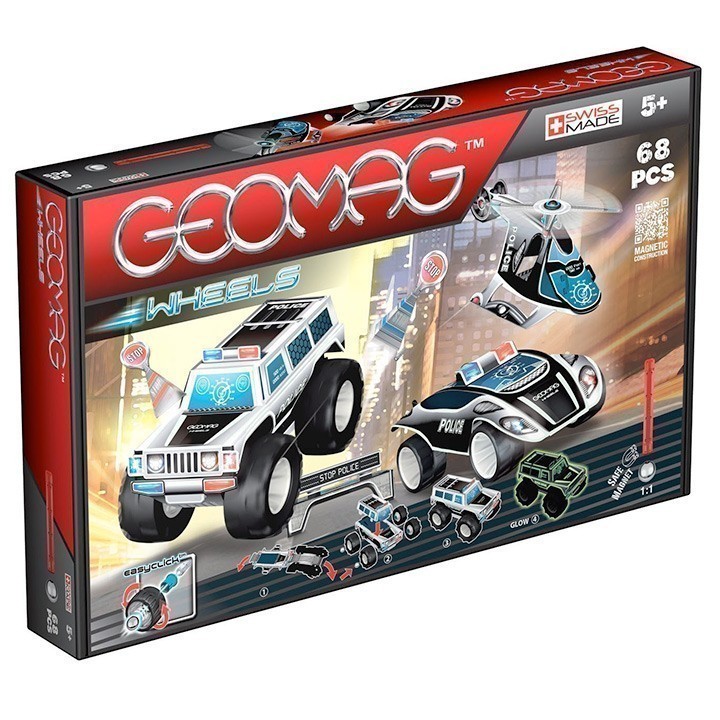 Geomag - Wheels Police Squad - 68 Piece Set