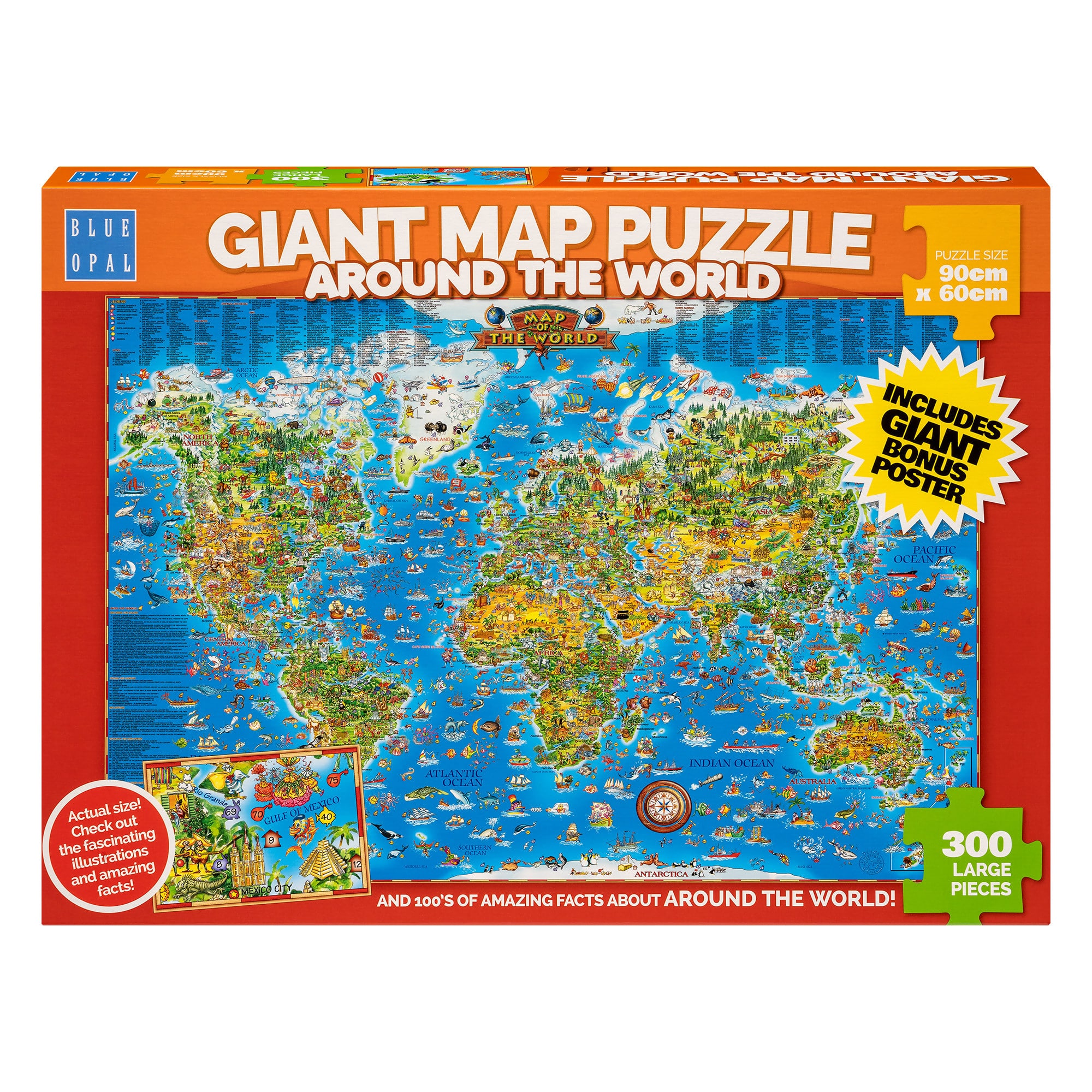 Giant Map Of The World - 300 Jigsaw Pieces