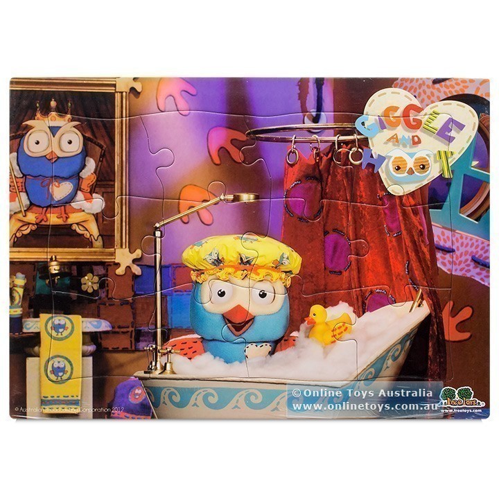 Giggle and Hoot - 12 Piece Frame Tray Puzzle - Bath Time
