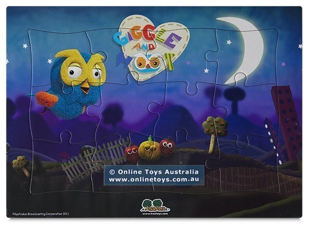 Giggle and Hoot - 12 Piece Frame Tray Puzzle - Hoot at Night