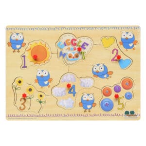 Giggle and Hoot - 6 Piece Peg Puzzle - Numbers