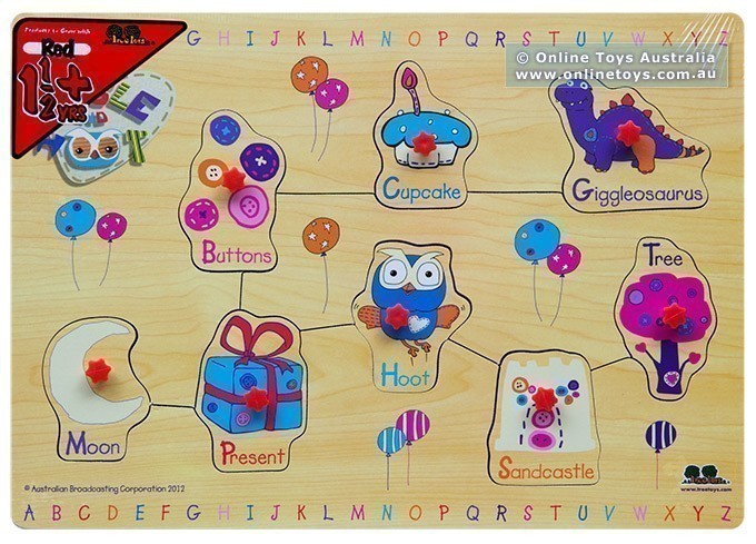Giggle and Hoot - 8 Piece Peg Puzzle - ABC