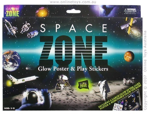 Glow Zone - Space Zone - Glow Poster & Play Stickers