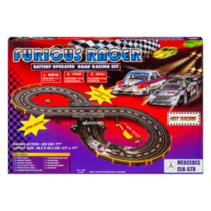 Golden Bright - Battery-Operated Furious Racer Road Racing Slot Car Toy Set