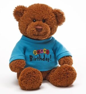 Gund - 30cm Message Bear - Happy Birthday