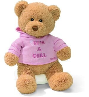 Gund - 30cm Message Bear - It's a Girl T-Shirt Bear