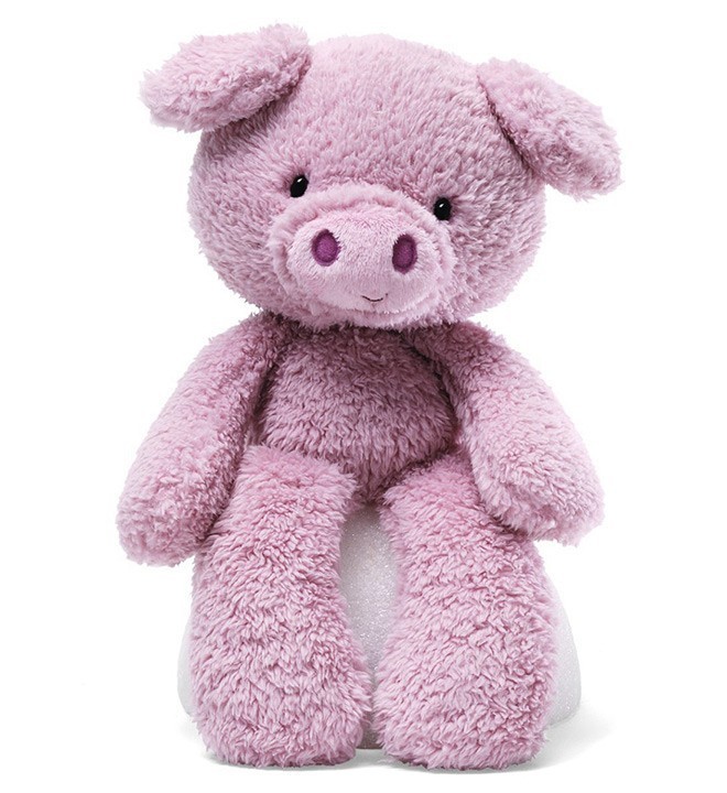 Gund - Fuzzy 34cm Plush Pig