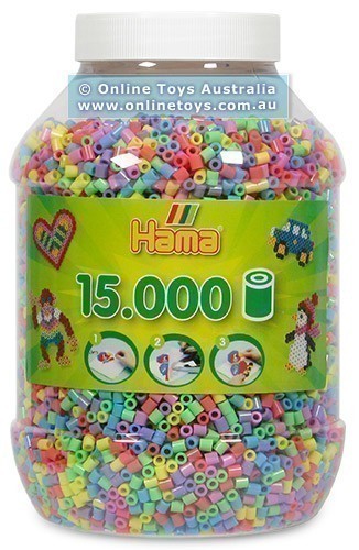 Hama 15000 Pastel Colour Bead Tub Mix