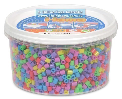 Hama 3000 Pastel Colour Bead Tub Mix