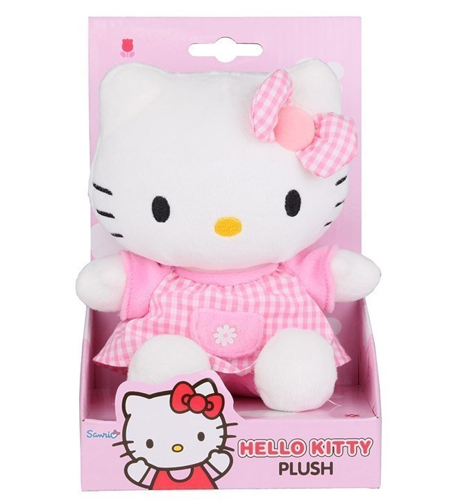 Hello Kitty - Gingham Pink - 20cm Plush