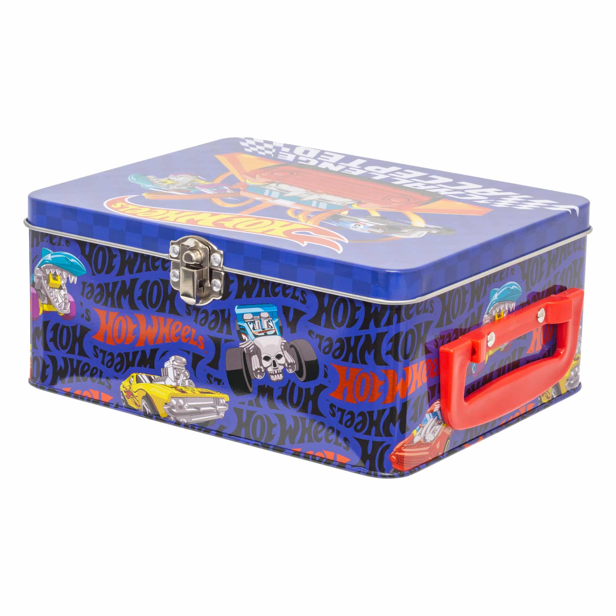 Hot Wheels - 18 Car Tin Storage and Carry Case - Blue