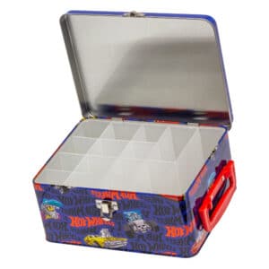 Hot Wheels - 18 Car Tin Storage and Carry Case - Blue