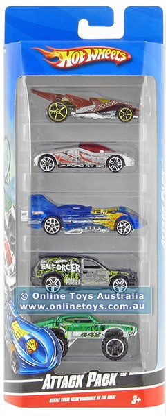 Hot Wheels 5 Car Gift Pack - Attack Pack