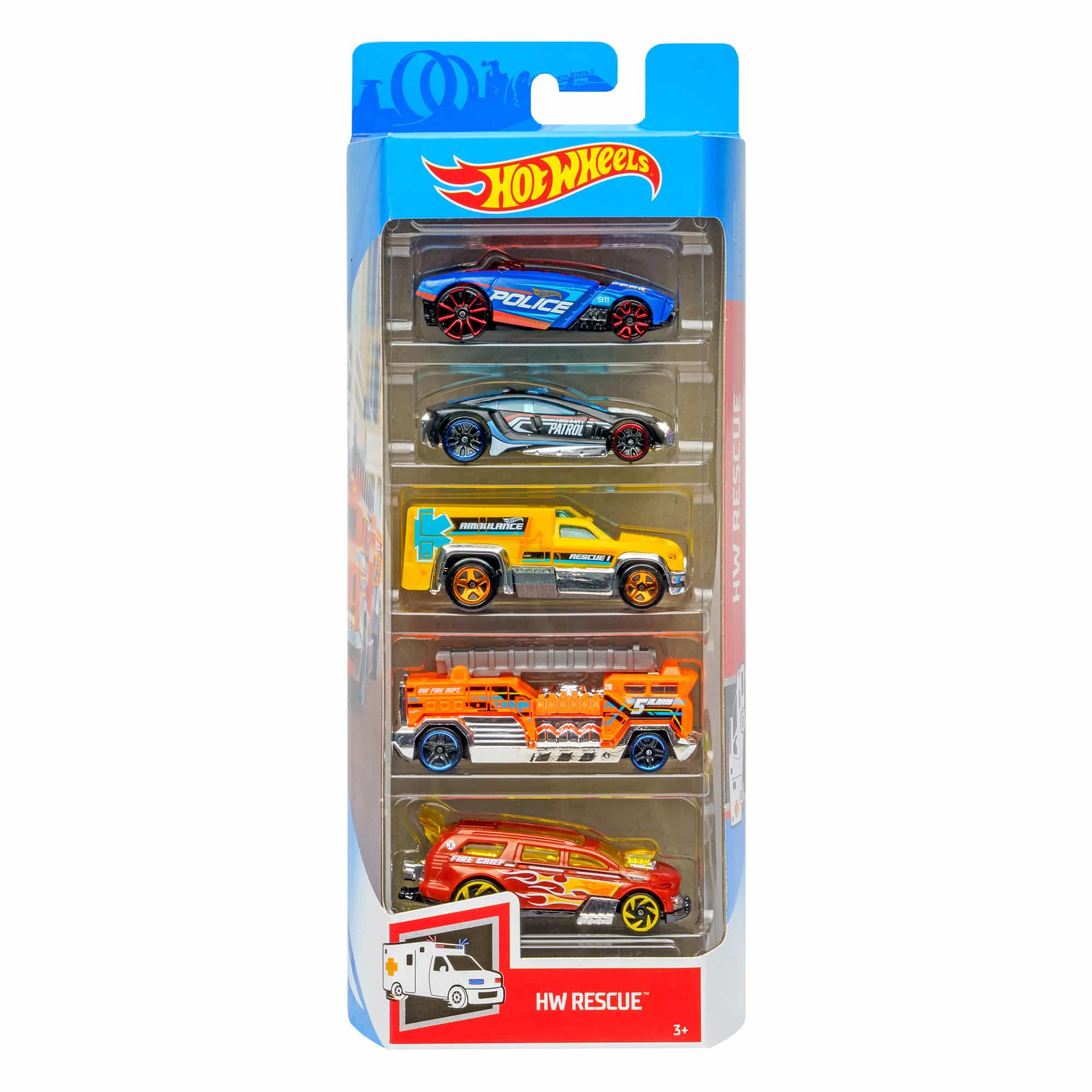 Hot Wheels 5 Car Gift Pack - HW Rescue