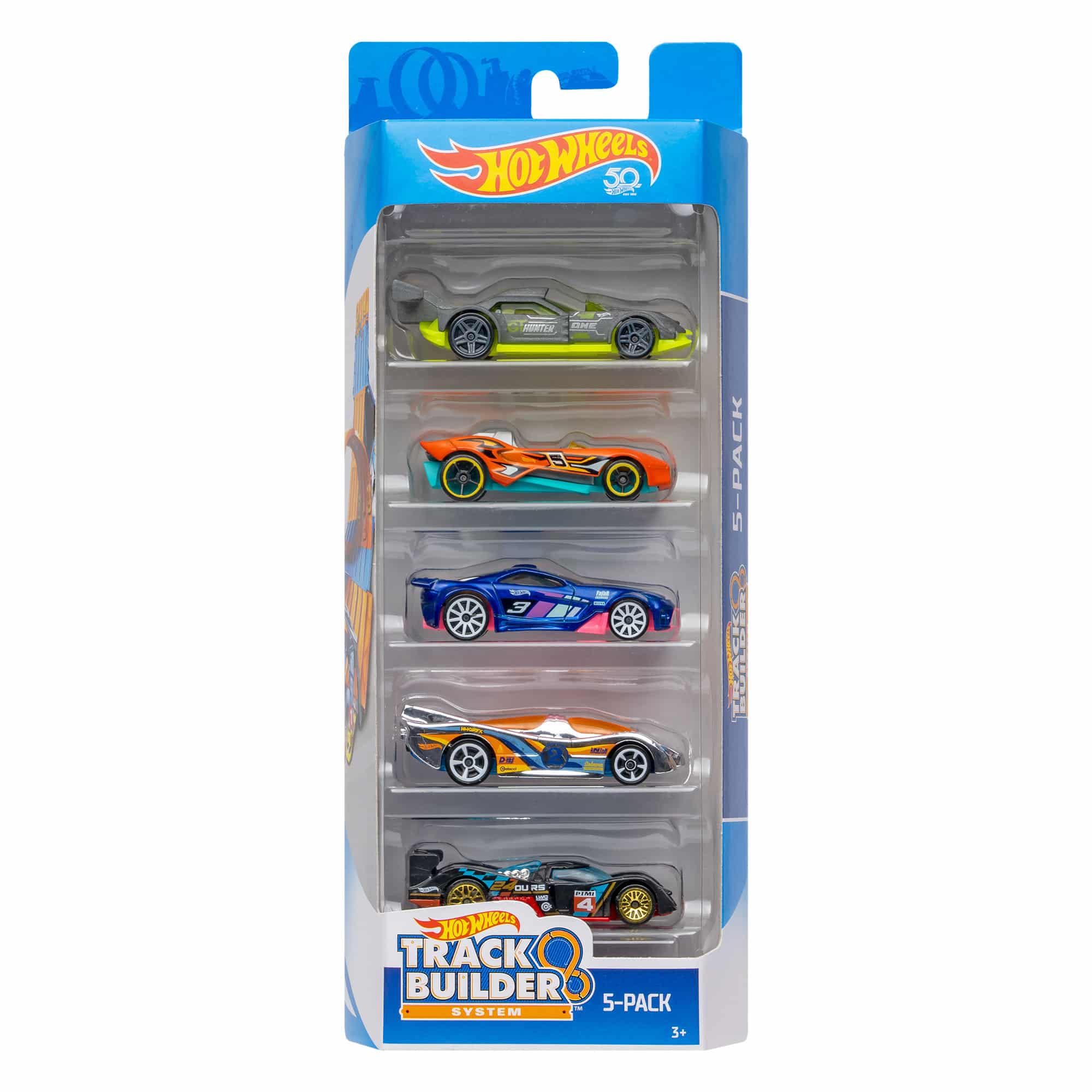 Hot Wheels 5 Car Gift Pack - Track Builder 5-Pack