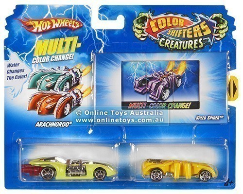 Hot Wheels Colour Shifters Creatures - Arachnorod and Speed Spider Twin Car Pack