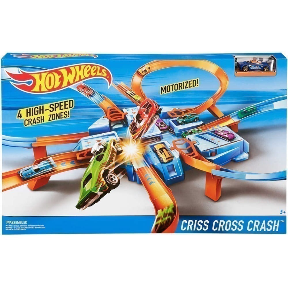 Exclusive Hot Wheels Criss Cross Crash Track Set 
