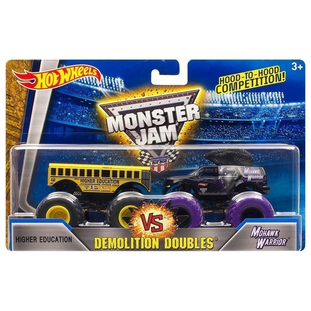 Hot Wheels - Monster Jam Demolition Doubles - Higher Education Vs Mohawk Warrior