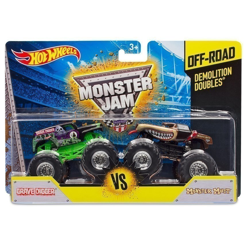 Hot Wheels - Monster Jam Off-Road Demolition Doubles - Grave Digger Vs Monster Mutt