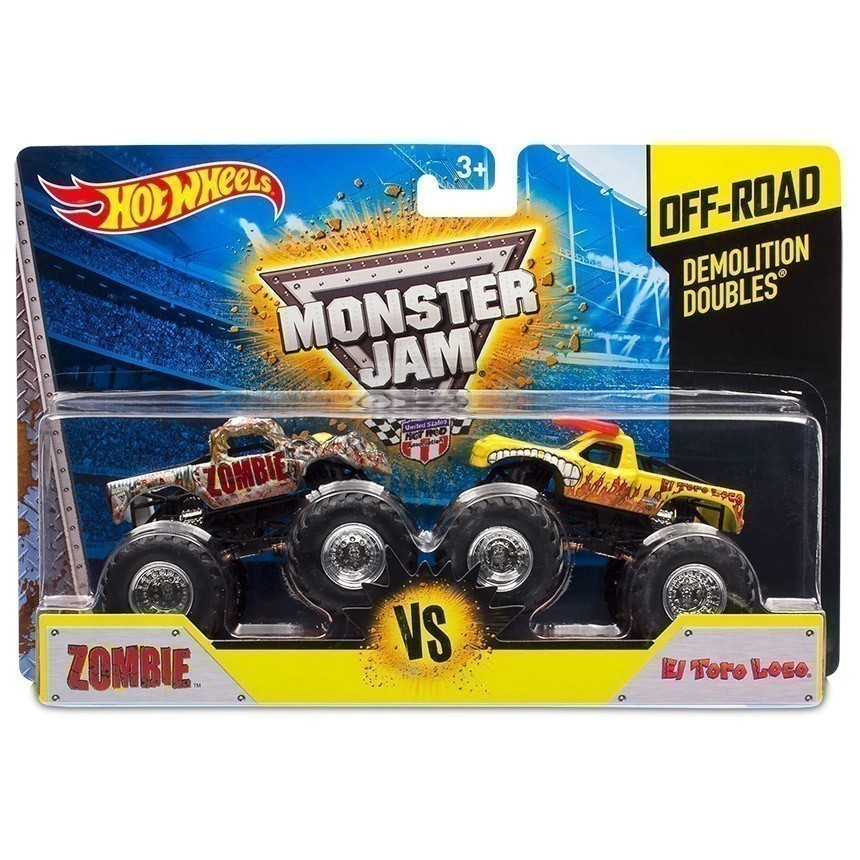 Hot Wheels - Monster Jam Off-Road Demolition Doubles - Zombie Vs El Toro Loco