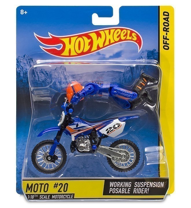 Hot Wheels - Off-Road Motorcycle and Rider Pack - Number 20