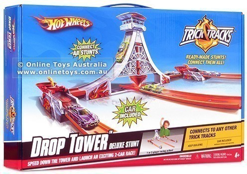 Hot Wheels - Trick Tracks - Drop Tower Deluxe Stunt Set