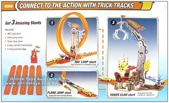Hot Wheels - Trick Tracks - Triple Stunts Starter Set - Contents