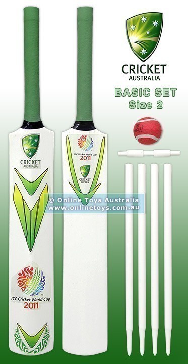 ICC Basic Wooden Cricket Set - Size 2