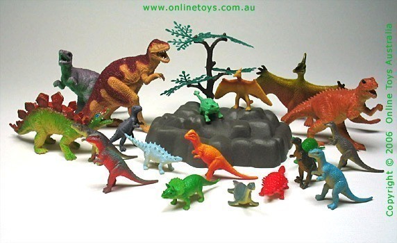 Individual Plastic Toy Dinosaur Pieces