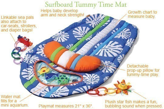 Infantino - Surfboard Tummy Time Mat - Blue
