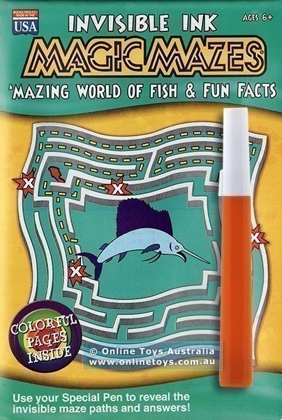 Invisible Ink Book - Magic Mazes - 'Mazing World of Fish and Fun Facts
