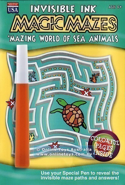Invisible Ink Book - Magic Mazes - Amazing World of Sea Animals