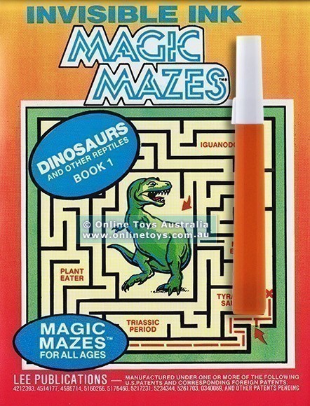 Invisible Ink Book - Magic Mazes - Dinosaurs and Other Repriles