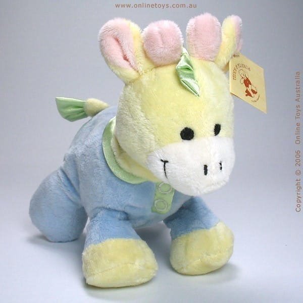 Jerry the Giraffe with Rattle 23cm - Blue