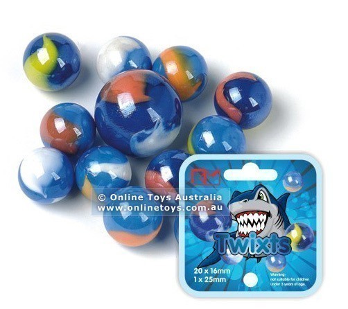 King Marbles - 16mm Glass Marbles - Twixts