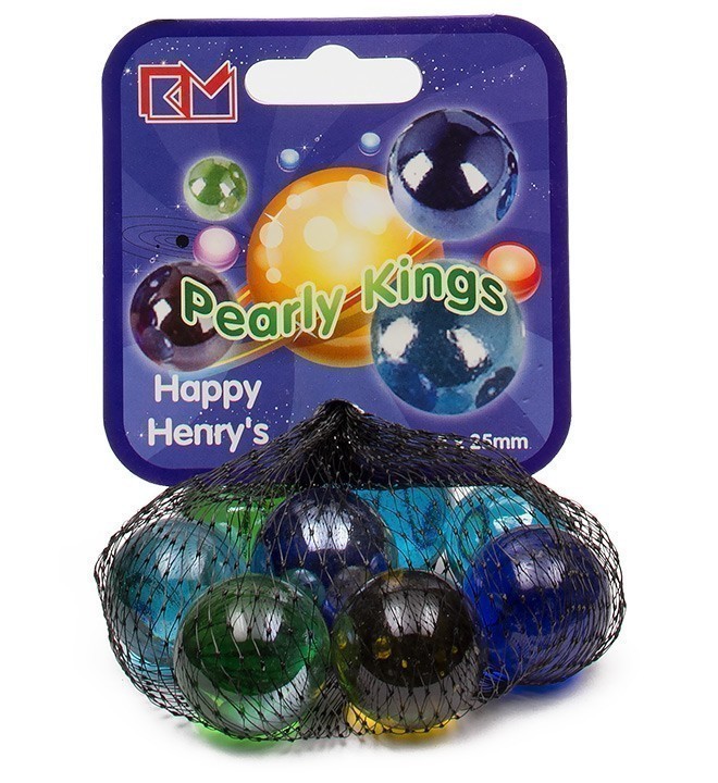 King Marbles - 25mm Glass Marbles - Pearly Kings