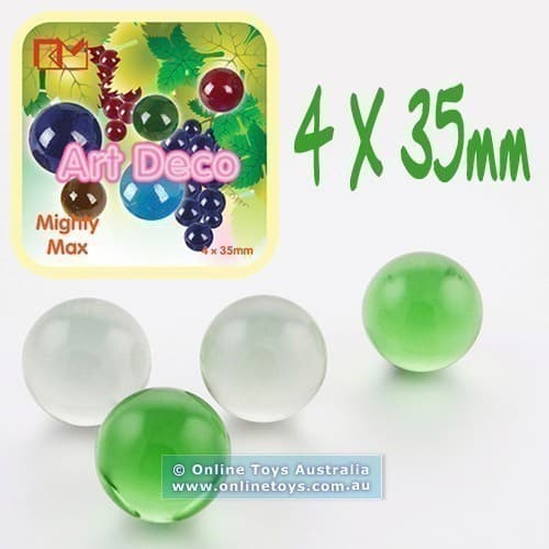 King Marbles - 35mm Glass Marbles - Art Deco