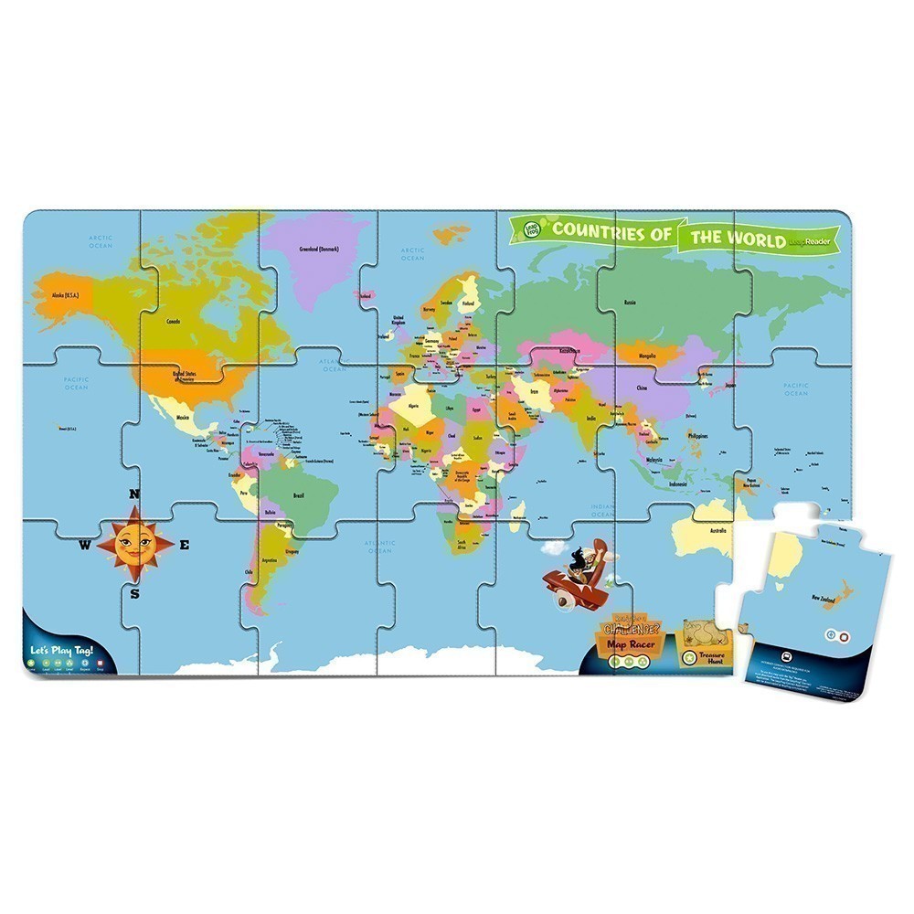 LeapFrog - LeapReader Jumbo Puzzle - Interactive World Map