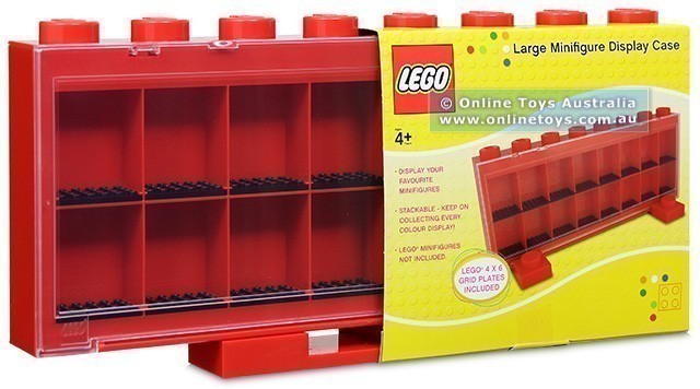 LEGO - Large Minifigure Display Case - Red